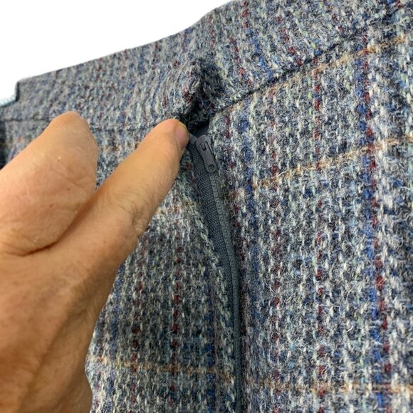 Womens Custom VTG 90s Wool Plaid Riding Suit 2XL-Jacket / L-Skirt 7686 - Picture 8 of 10